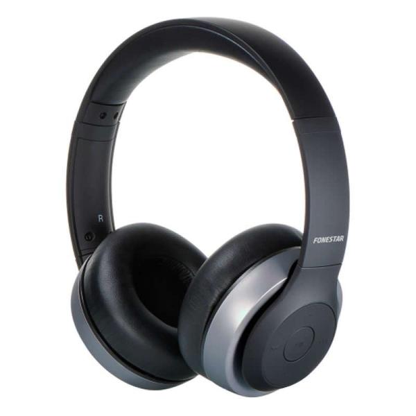 AURICULARES BLUETOOTH FONESTAR HARMONY-G NEGRO/GRIS - BT 4.2 - BATERÍA RECARGABLE - JACK 3.5 PARA USO CON CABLE - FUNC. MANOS LI