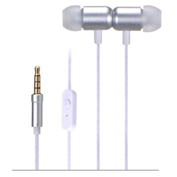 AURICULARES INTRAUDITIVOS CON MICRÓFONO FONESTAR X4-D GRIS - CONECTOR JACK 3.5MM - CONTROL DE LLAMADAS - ALMOHADILLAS DE SILICON