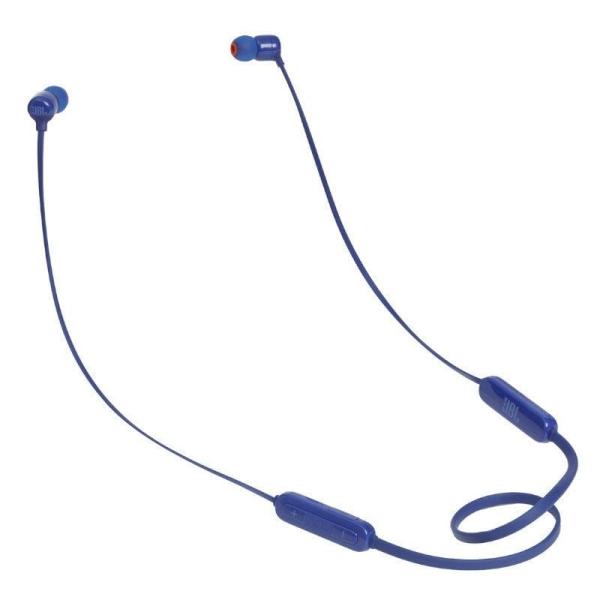 AURICULARES INTRAUDITIVOS BLUETOOTH JBL T110BT BLUE - BT 4.0 - MICRÓFONO - 6 HORAS DE CONVERSACIÓN - CABLE PLANO - DRIVER 8.6MM