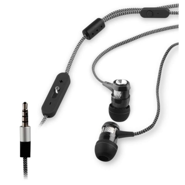 AURICULARES INTRAUDITIVOS MUVIT - MICRÓFONO INTEGRADO - DISEÑO CORDÓN - 3.5MM - NEGRO