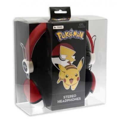 Auriculares Infantiles OTL Pokéball Red/ Jack 3.5/ Rojos