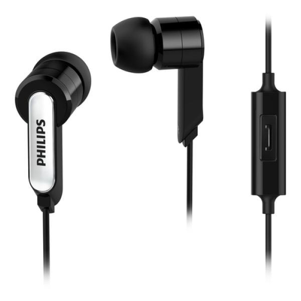 Auriculares Intrauditivos Philips SHE1405BKS/27/ con Micrófono/ Jack 3.5/ Negros