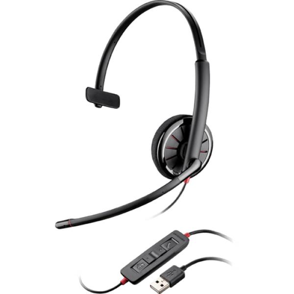 AURICULAR CON MICRÓFONO PLANTRONICS BLACKWIRE 310M - MONOAURAL - MICRÓFONO ANTIRRUIDO - OPTIMIZADO PARA MICROSOFT LYNC - USB