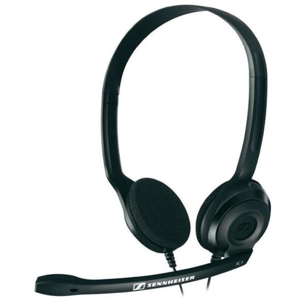 AURICULARES DIADEMA CON MICRÓFONO SENNHEISER PC 3 CHAT 42-17000HZ 2XJACK 3.5MM CABLE 2M NEGRO