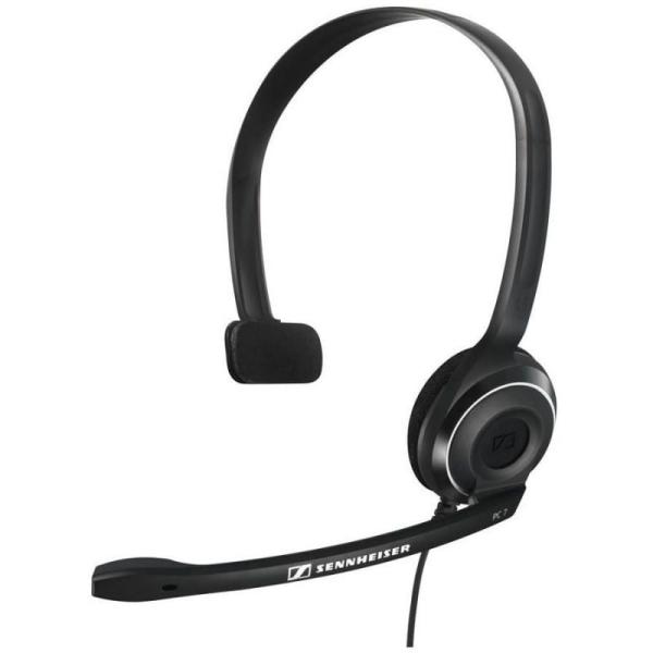 AURICULARES DIADEMA CON MICRÓFONO SENNHEISER PC 7 - MONOAURAL - USB  - 42-17000HZ - 95DB - CABLE 2M - USB NEGRO