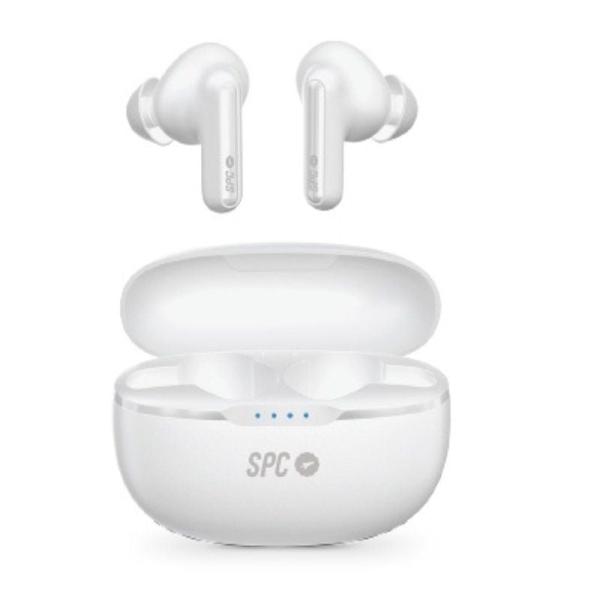 AURICULARES BLUETOOTH SPC ETHER BLANCOS - DRIVERS 10MM-  BT 5.0 TWS - ESTUCHE DE CARGA - ALCANCE 10M - IPX4 - USB TIPO-C - REDUC