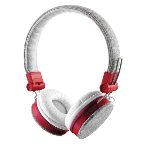 AURICULARES DIADEMA TRUST URBAN FYBER - MICRÓFONO INTEGRADO - MANDO PARA RESPONDER LLAMADAS / CONTROLAR REPRODUCCIÓN - GRIS Y RO