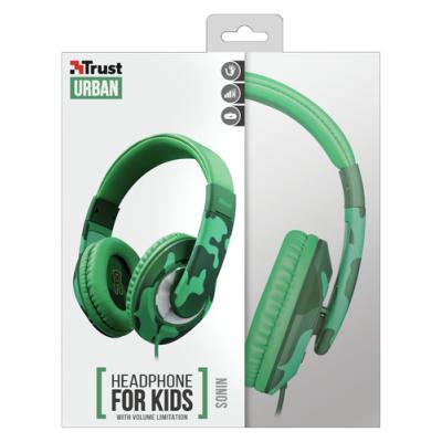 Auriculares Trust Urban Sonin Kids 22203/ Jack 3.5/ Camuflaje