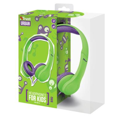 AURICULARES INFANTILES TRUST URBAN BINO KIDS GREEN - LIMITACION