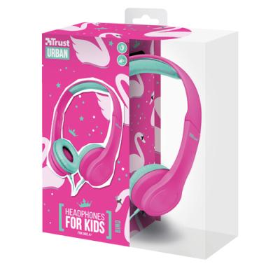 AURICULARES INFANTILES TRUST URBAN BINO KIDS PINK - LIMITACIÓN