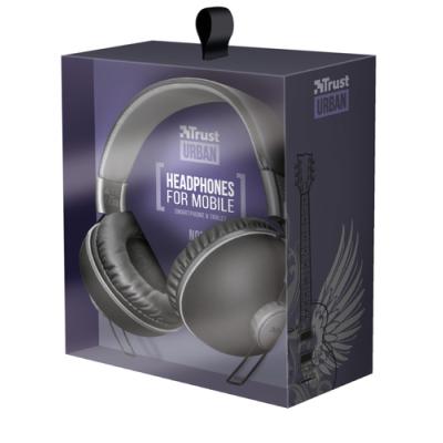 AURICULARES DIADEMA TRUST URBAN NOMA HEADPHONES MATTE BLACK -