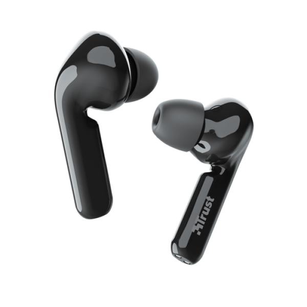 Auriculares Bluetooth Trust Nika Touch XP con estuche de carga/ Autonomía 5h/ Negros