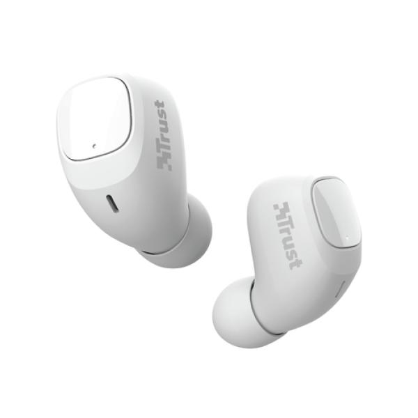 Auriculares Bluetooth Trust Nika Compact con estuche de carga/ Autonomía 8h/ Blancos