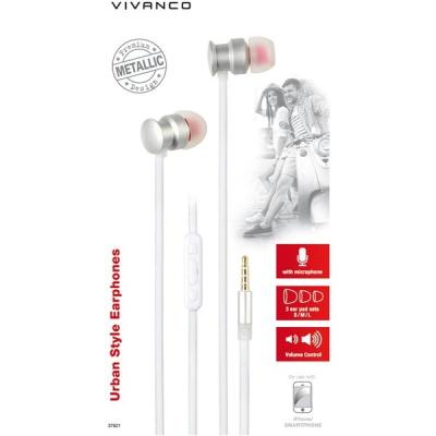 Auriculares Intrauditivos Vivanco 37621/ con Micrófono/ Jack