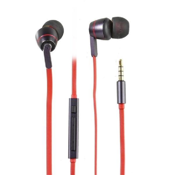 Auriculares Intrauditivos Vivanco 38912/ con Micrófono/ Jack 3.5/ Negro/ Rojo