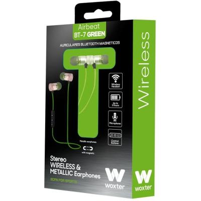 AURICULARES BLUETOOTH WOXTER AIRBEAT BT-7 GREEN - BT4.2 -