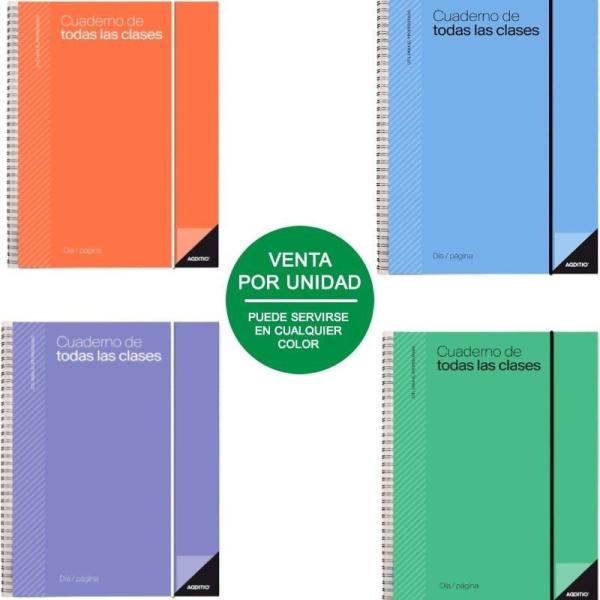 Cuaderno Todas las Clases Profesorado Additio P232/ 256 Hojas/ 17 x 24cm/ Colores Surtidos