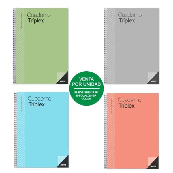 Cuaderno Triplex Profesorado Additio P192/ 144 Hojas/ 22,5 x 31cm/ Colores Surtidos