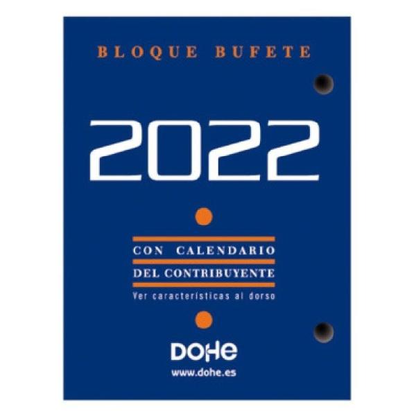 Calendario Anual 2022 Bloque Bufete Dohe 11601/ Día Página/ Azul