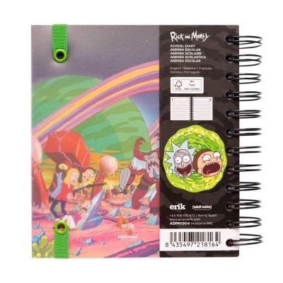 AGENDA ESCOLAR ERIK ADPM1904 RICK & MORTY - 14*16CM - SEPT.