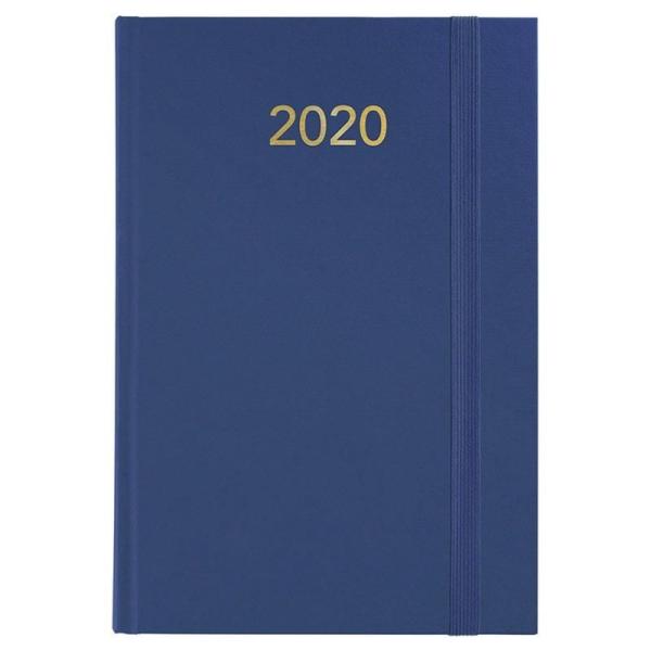 AGENDA GRAFOPLAS FLORENCIA AZUL - TAPA ACOLCHADA - PUNTO DE LECTURA - DÍA POR PÁGINA DE ENERO A DICIEMBRE DE 2020