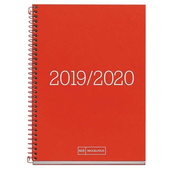 AGENDA ESCOLAR MIQUEL RIUS ESSENTIAL ROJA - SEMANA A LA VISTA SEPT 2019 A SEPT 2020 - 117*182MM - PAPEL 70G/M2