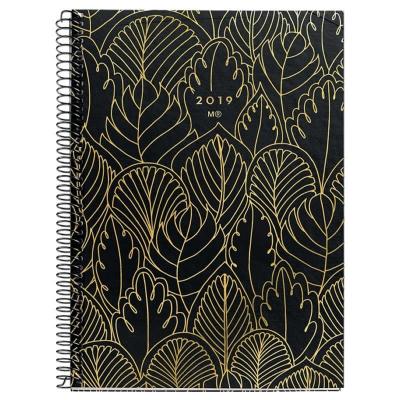 AGENDA MIQUEL RIUS PLUS ESPIRAL 15'5X21'3CM HOJAS DORADAS -