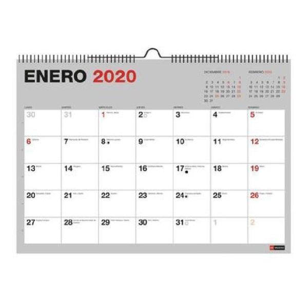 CALENDARIO DE PARED 2020 MIQUEL RIUS 28033 BASICS MR GRIS - DIN A3 - MES VISTA - ENCUADERNACIÓN ESPIRAL - PAPEL 120G/M2 - 420*29