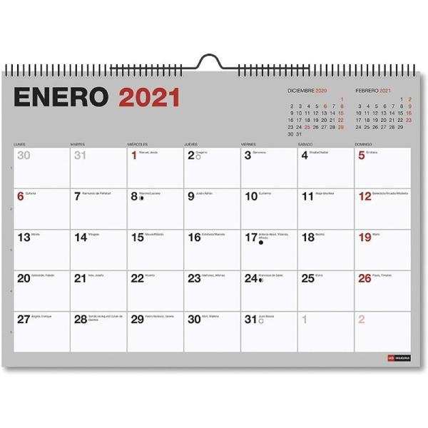 Calendario Anual 2021 A3 Pared Miquel Rius Basic