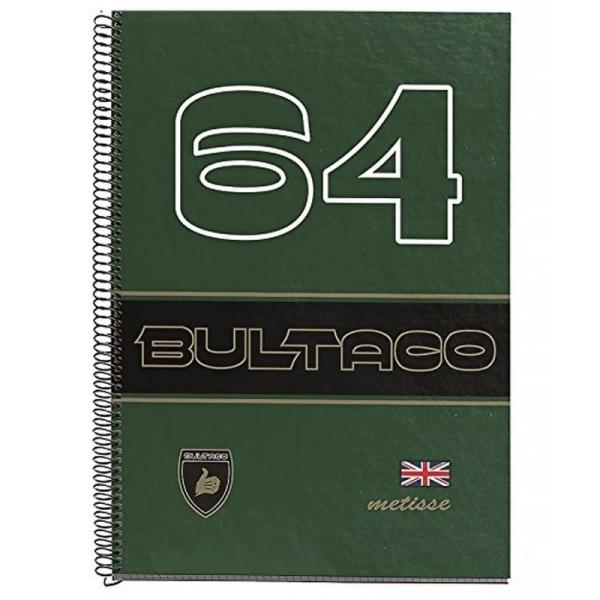 CUADERNO ESPIRAL A5 BULTACO METISSE MIQUELRIUS 44079 - 120 HOJAS - CUADRICULA 5X5MM - 70GR/M2