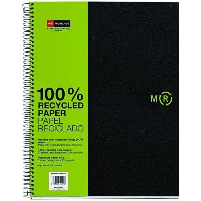 LIBRETA ESPIRAL A4 - 120 HOJAS MICROPERFORADAS - 4 TALADROS -