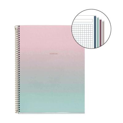 LIBRETA A4 DE 120 HOJAS CUADRÍCULA CON ESTILO DEGRADADO ROSE