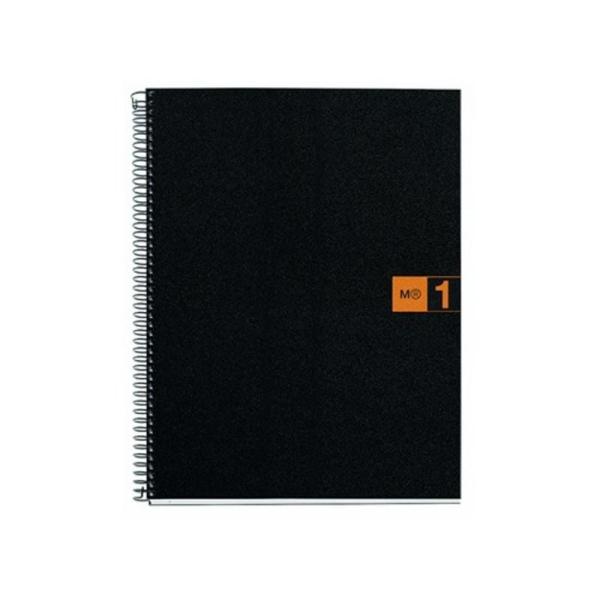 CUADERNO ESPIRAL A4  - 80 HOJAS MICROPERFORADAS - 4 TALADROS - NOTE BOOK -1 4  - RECICLADO - NARANJA  - MIQUEL RIUS