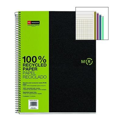 LIBRETA ESPIRAL A5 - 120 HOJAS MICROPERFORADAS - 4 TALADROS -