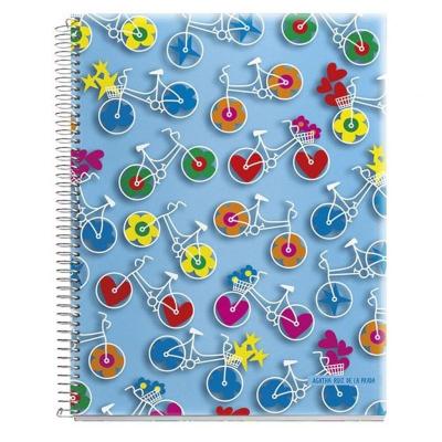 CUADERNO CUARTO 80 HOJAS CON MARGEN CUADRICULA 4 MM DISEÑO