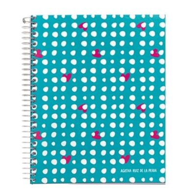 CUADERNO A4 CUADRICULA LLUVIA LUNARES AGATHA RUIZ DE LA PRADA