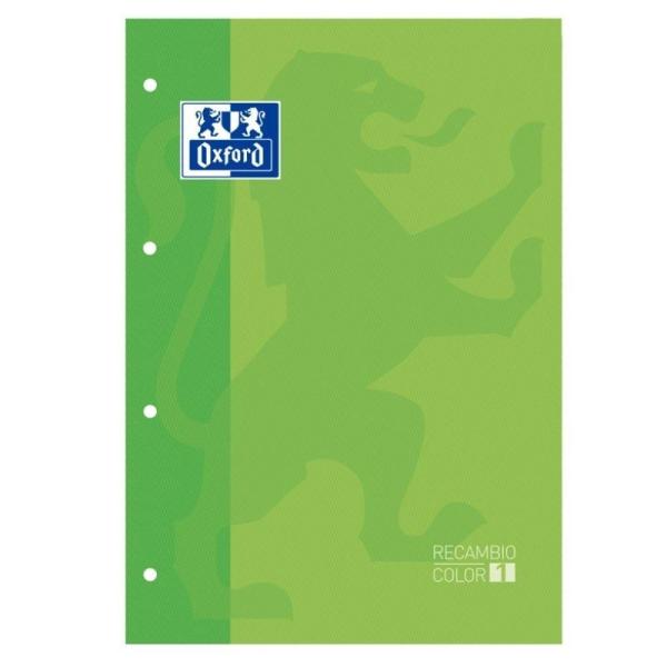 Recambio de Cuaderno Cuadriculado Oxford Classic 400123674/ A4-A4+/ 80 Hojas/ Verde Manzana