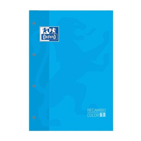 Recambio de Cuaderno Cuadriculado Oxford Classic 400123679/ A4-A4+/ 80 Hojas/ Turquesa