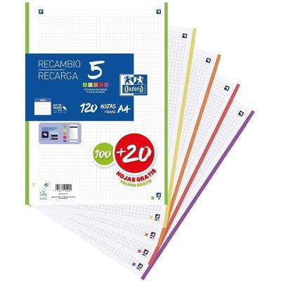 Recambios de Cuaderno Oxford Classic 400148310/ A4-A4+/ 120