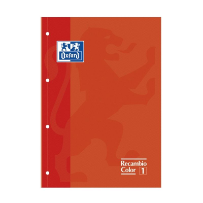 RECAMBIO OXFORD CUADERNO A4+ NARANJA FLUOR - 80 HOJAS - 4