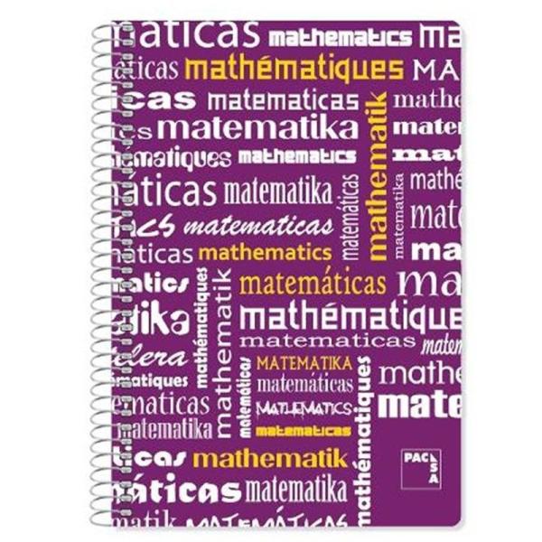 Cuaderno con Espiral Rayado Sam Matemáticas/ Folio/ 80 Hojas