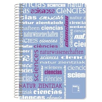 Cuaderno con Espiral Rayado Sam Ciencias/ Folio/ 80 Hojas