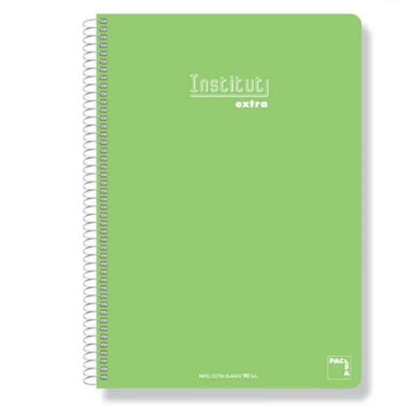 LIBRETA SAM PACSA TAPA CONTRACOLADA - 80 HOJAS - 90 GRAMOS - CUADRICULA 4X4 CM - COLOR VERDE OSCURO