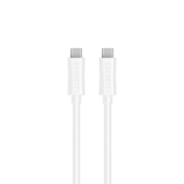 CABLE USB 3.1 CYGNETT SOURCE LIGHTSPEED BLANCO - COMPATIBLE CON APPLE - CONECTORES TIPO-C MACHO A TIPO-C MACHO - MATERIAL PVC - 