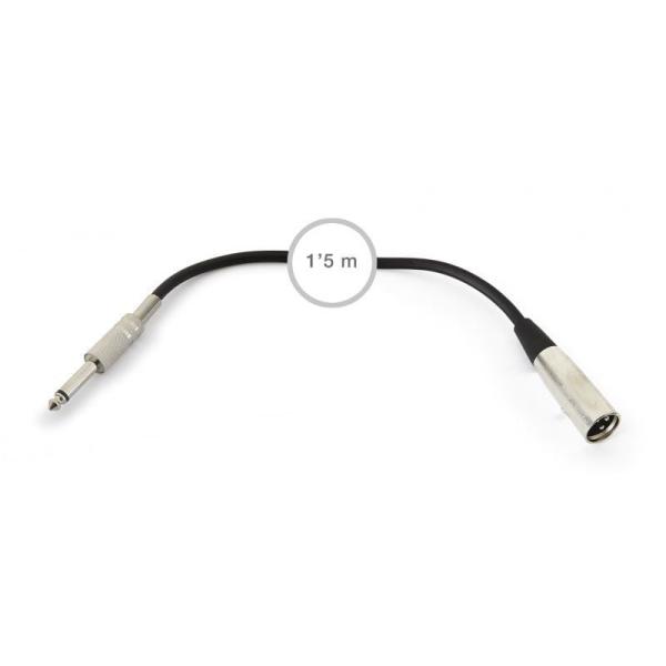 CABLE DE AUDIO FONESTAR SM-679 - CONECTOR JACK 6.3MM MONO MACHO A XLR - 1.5M