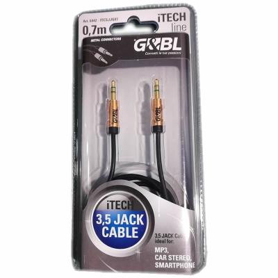 CABLE ESTEREO GEBL ITCSJJG07 - 2*JACK 3.5 MACHO - 0.7M - GOLD