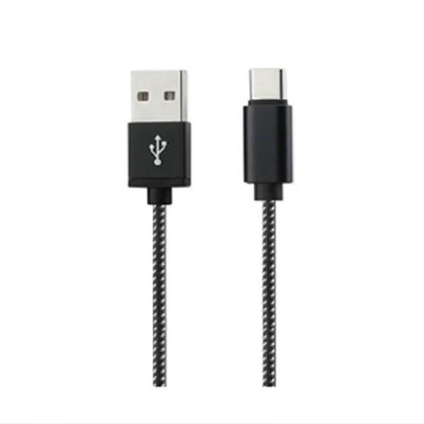 CABLE DE DATOS USB A USB TIPO-C GRAB'N GO GNG-231 - 2A - 1M - NEGRO