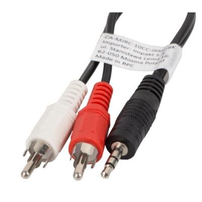 CABLE ESTÉREO LANBERG CA-SASL-10CU-0035-R JACK 3.5MM A 2X RCA -