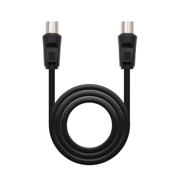 CABLE DE ANTENA NANOCABLE 10.26.0103 - 75 OHM - CONECTORES MACHO-MACHO - 3M - COLOR NEGRO