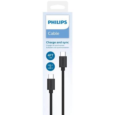 Cable USB 2.0 Tipo-C Philips DLC3104C/ USB Tipo-C Macho - USB